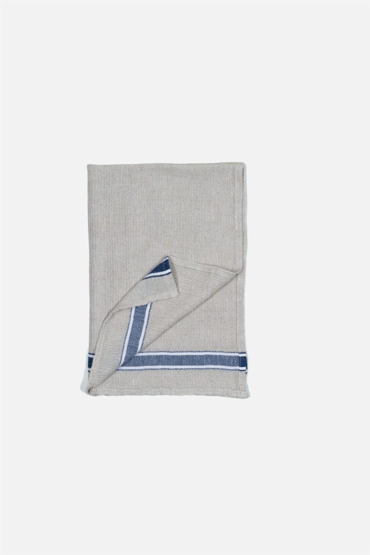 Poyraz Kitchen Towel - Beige-Indigo