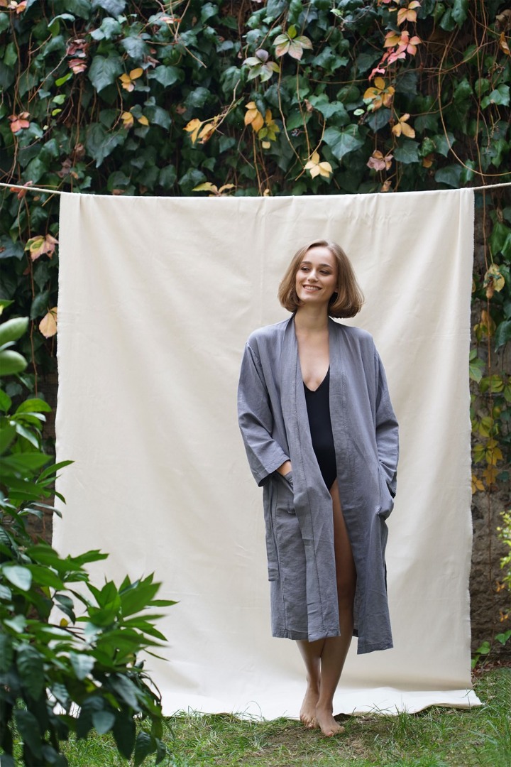 Sade Robe - Gray