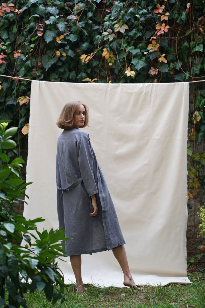 Sade Robe - Gray