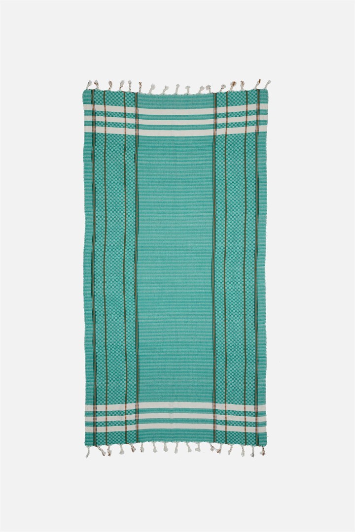 Unique Peshtemal - Hand Woven - AquaVerde Unique Peshtemal - Hand Woven - AquaVerde